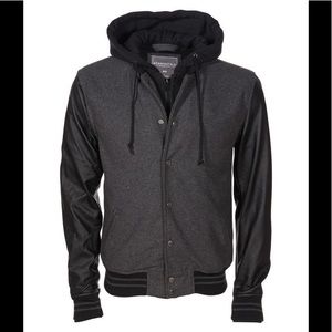 Aeropostale Wool Hooded Varsity Jacket